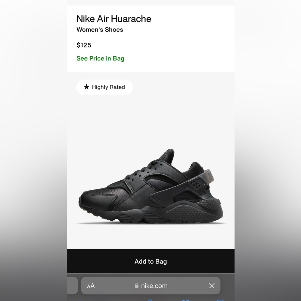 Women’s 8.5 Nike huaraches